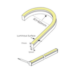 OmniBend RGBW side-bend neon LED strip, an energy-efficient flexible lighting solution for facades, signage, and creative interiors