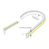 LED neon strip light 10W OmniBend Series, a versatile side-bend fixture for seamless curves, contours, and outdoor architectural lighting