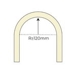 OmniBend Series Orbit-Flex flexible RGBW strip light – versatile LED lighting solution with smooth color transitions, dynamic effects, and easy shaping for architectural and decorative designs