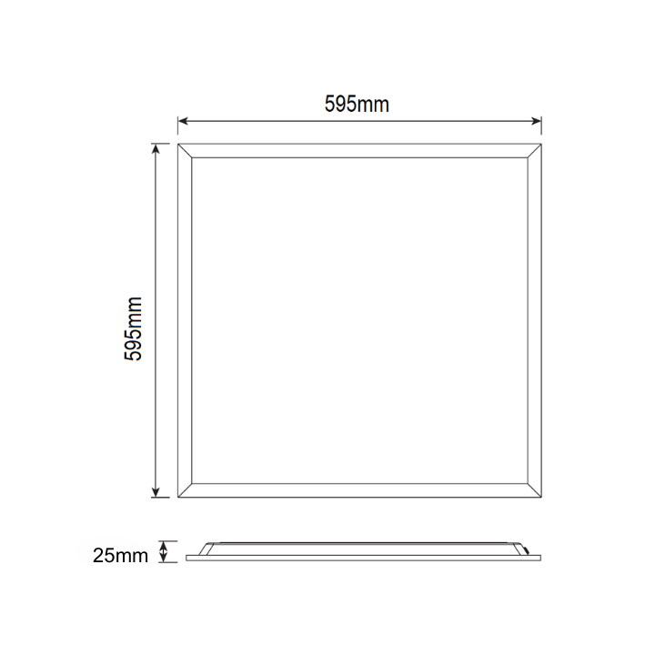 PB Series Backlit LED Panels 36W - 600x600mm– Integrated Power