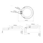 PT5 Series LED Poletops - Product Dimensions