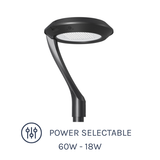 PT5 Series LED Poletop Light 60W Single Arm with Power Selectable options