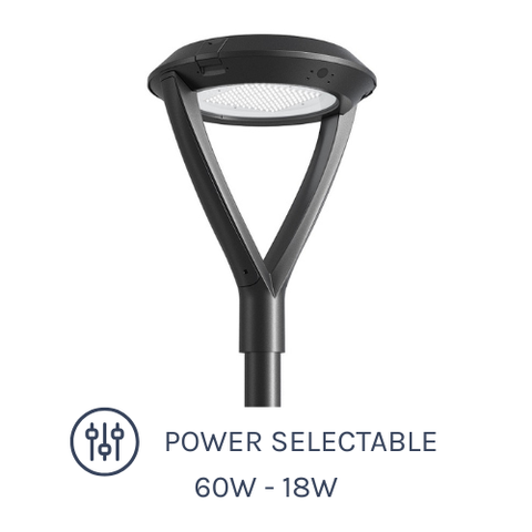 PT5 Series LED Poletop Light 60W Twin Arm with Power Selectable options
