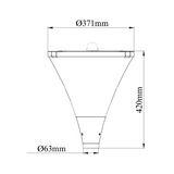 PT9 Series 60W Casambi smart LED poletop