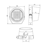 Premiere Series 150W floodlight dimensions