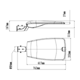 SL2 Series LED streetlight 150w dimensions