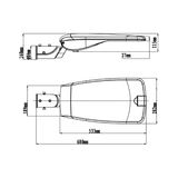 SL2 Series 90W LED streetlight dimensions