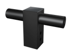 SL2 Series Square Double Spigot Adaptor Black 100mm