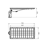 SSA Series LED 20W solar streetlight dimensions