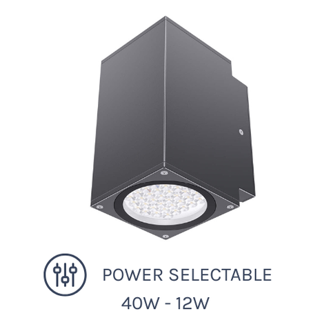 WLV Series LED Up-Down Wall Light 40W with Power Selectable options