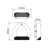 WPL Series LED IK10 wall pack light dimensions