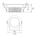 DL Series LED Downlight - 13W - Integrated Power