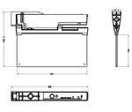 EB Series exit Blade side mounting kit dimensions