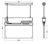 Emergency exit blade suspension mounting kit dimensions