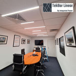 Tekbar linear LED lighting - conference room design