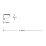 TebBar Linear dimensions - Integrated Power
