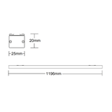 TebBar Linear dimensions - Integrated Power