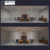 Tekbar linear LED lighting - conference room design