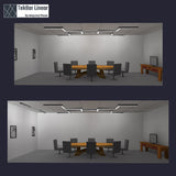 Tekbar linear LED lighting designs_wall washer boardroom